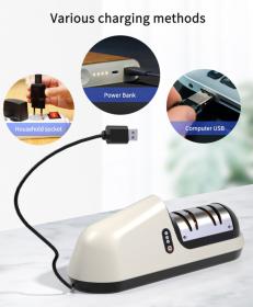 Aiguiseur de couteaux électrique rechargeable