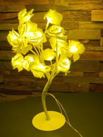 Lampe de Table LED en Forme d'Arbre à Roses, Luminaire Décoratif, Idéal pour une Chambre  ou comme Cadeau 